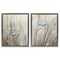 Stupell Industries Peaceful Perched Blue Birds Framed Floater Canvas Wall Art